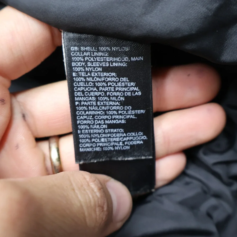 North Face Jacket Men Medium Black Hooded Waterproof Rain Wind Hiking 3in1 Shell